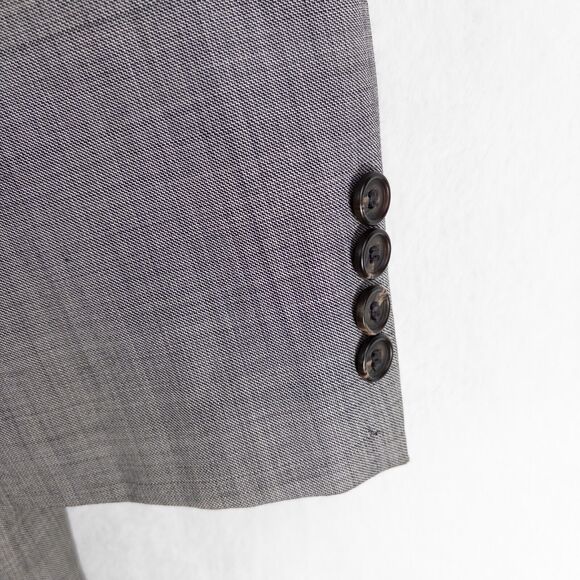 Lauren Ralph Lauren Men's 44R Gray Suit Jacket Blazer 3 Button 100% Wool Classic - Picture 4 of 11